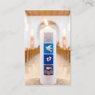 Baptism Prayer   Baptism Candle Visitkort