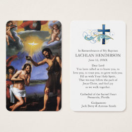 Baptism Prayer | Baptism i Kristus 2 Visitkort