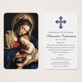Baptism Prayer | Madonna & Child Visitkort
