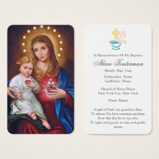 Baptism Prayer | Omakulat Heart of Mary Visitkort