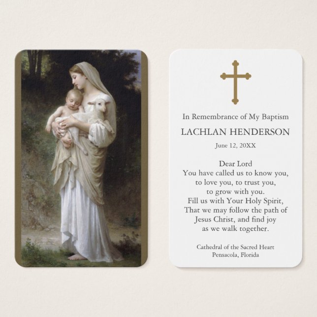 Baptism Prayer | OSKULD Visitkort (Framsida & baksida)