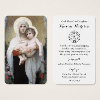 Baptism Prayer | Ro Madonna Visitkort
