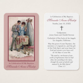 Baptism Prayer | Rosa av Vintage Visitkort