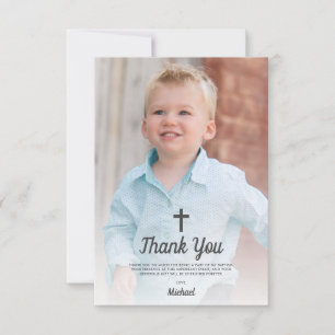 Baptism Religiösa Christening Boy Photo Tack Kort