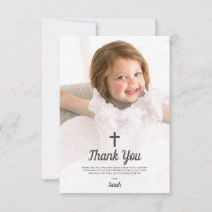 Baptism Religiösa Christening Rosa Girl Photo Tack Kort