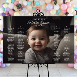 Baptism - roterande sittdiagram med foto poster