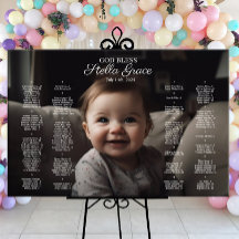 Baptism - roterande sittdiagram med foto