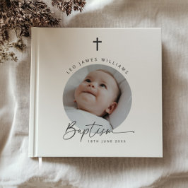 Baptism Round Photo Gästböcker