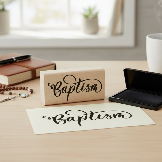 Baptism Rubber Frimärke Stämpel (Baptism Rubber Stamp)