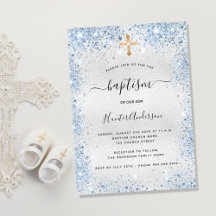 Baptism silver glitter-elegant