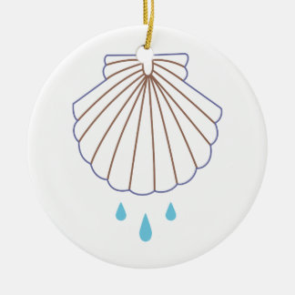 Baptism Snäcka Applique Julgransprydnad Keramik