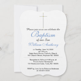 Baptism Son Kor Blue-inbjudningar Inbjudningar