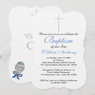 Baptism Son Kor Blue-inbjudningar Inbjudningar