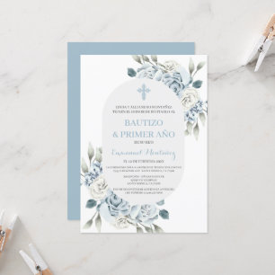 Baptism Spansk inbjudan till pojke
