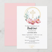 Baptism Spansk inbjudningsflicka, Blommigt