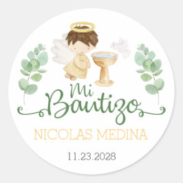 Baptism Stickers Bautizo Pegatinas Spain Español Runt Klistermärke