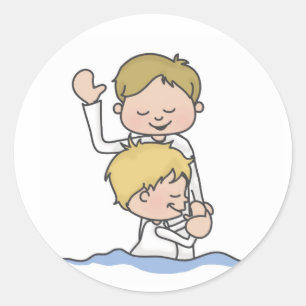 Baptism Stickers Runt Klistermärke