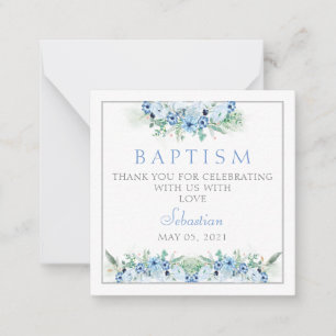 Baptism - tack för att du fick Pojke Blue Anteckningskort