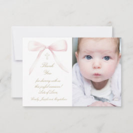 Baptism - tack för ditt rosa-kort inbjudningar