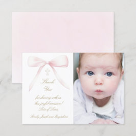 Baptism - tack för ditt rosa-kort inbjudningar