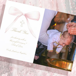 Baptism tack vare fotobuken för rosa inbjudningar