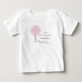 Baptism Underbar Granddotters Rosa Snöre Personlig T Shirt
