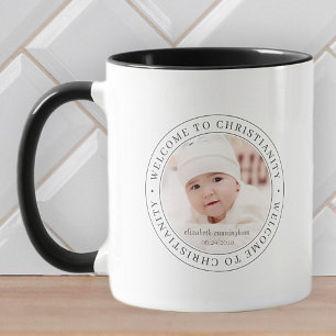 Baptism Välkomna till kristendomen Foto Mugg