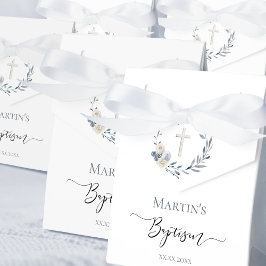 Baptism vattenfärgsutandning blommigt presentaskar