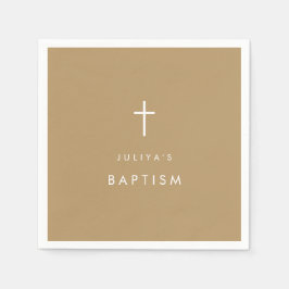Baptism vid chic Guld brun kor Pappersservett