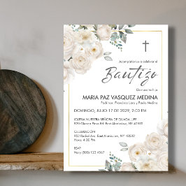 Baptism vid invigning Bautizo Elegant Boys och Gir Inbjudningar