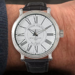Baptism vid kyrkans Personlig Armbandsur<br><div class="desc">En klocka för att hedra minnet av religiösans baptism hos någon i en kyrka. Anpassa till namn,  baptism,  kyrka och datum. Unik minnesstund för en speciell religiösa tillfälle.</div>