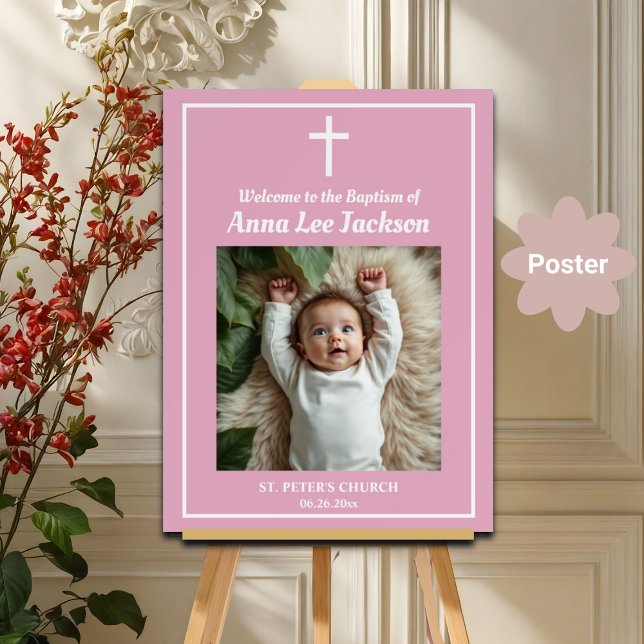 Baptism White Kor Dusty Rosa 1 Fotovälkomst Poster (Skapare uppladdad)