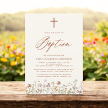Baptism Wildblomskript Neutralt Beige