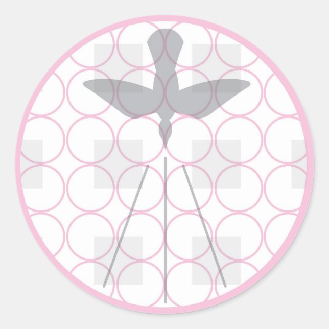 Baptismal och Christening Seal Runt Klistermärke (Framsida)