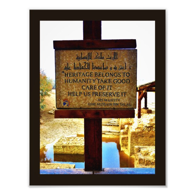 Baptismal platstecken fototryck (Framsidan)