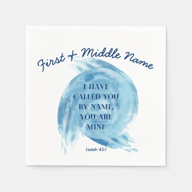 Baptismal Vatten Pappersservett (Framsidan)