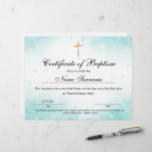 Baptismens intyg, Baby-dedikation