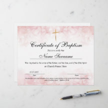 Baptismens intyg, Baby-dedikation