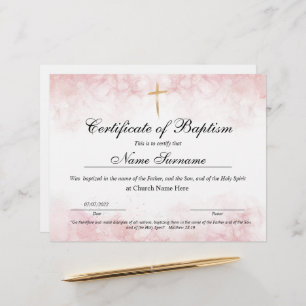 Baptismens intyg, Baby-dedikation