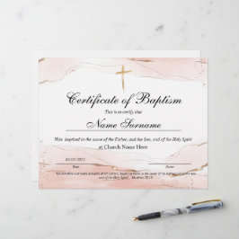 Baptismens intyg, Baby-dedikation