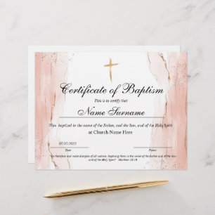 Baptismens intyg, Baby-dedikation