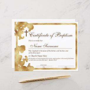 Baptismens intyg, Baby-dedikation