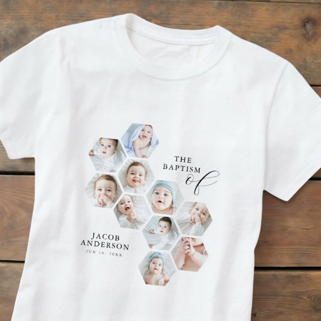 Baptismens moderna 10-fotokollage t shirt (Skapare uppladdad)
