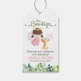 Baptismens Tack Märkre. Gift-Märkre på spanska Gir Presentetikett