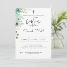 Baptisminbjudan - blått