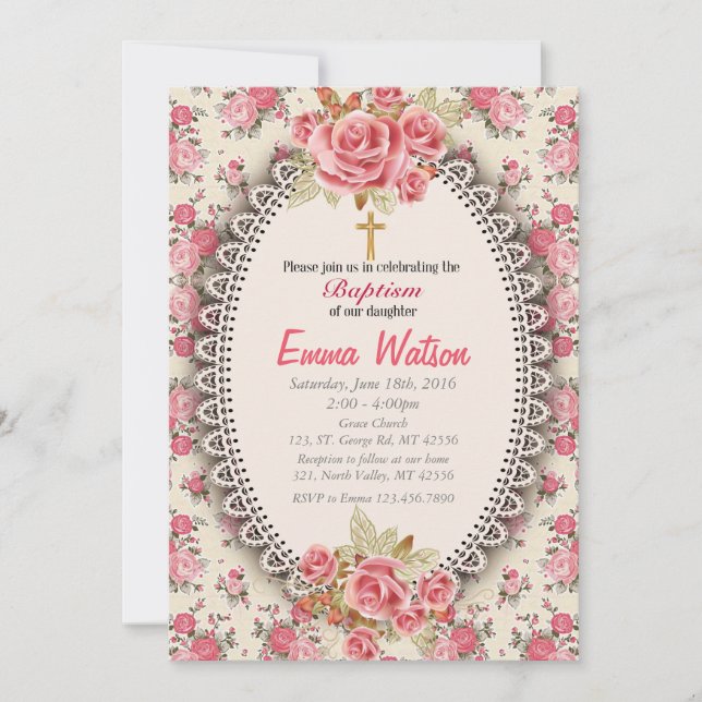 Baptisminbjudan Inbjudningar (Framsida)