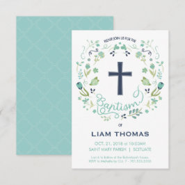 Baptisminbjudan - pojke - anpassa - med Kor Inbjudningar