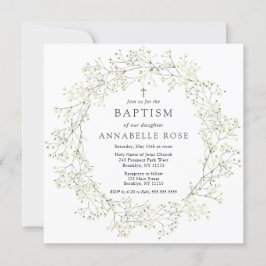 Baptisminbjudan till andningsblommor inbjudningar