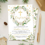 Baptisminbjudan till Blommigt för elegant Winter-f Inbjudningar<br><div class="desc">Baptisminbjudan till Blommigt för elegant Winter-flickor</div>