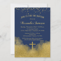 Baptisminbjudan till Bocki-baptism från Blåblå Gul